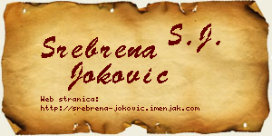 Srebrena Joković vizit kartica